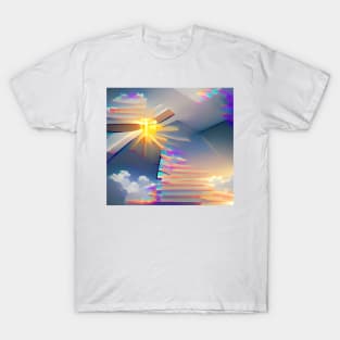 Glitched Sun Rays T-Shirt